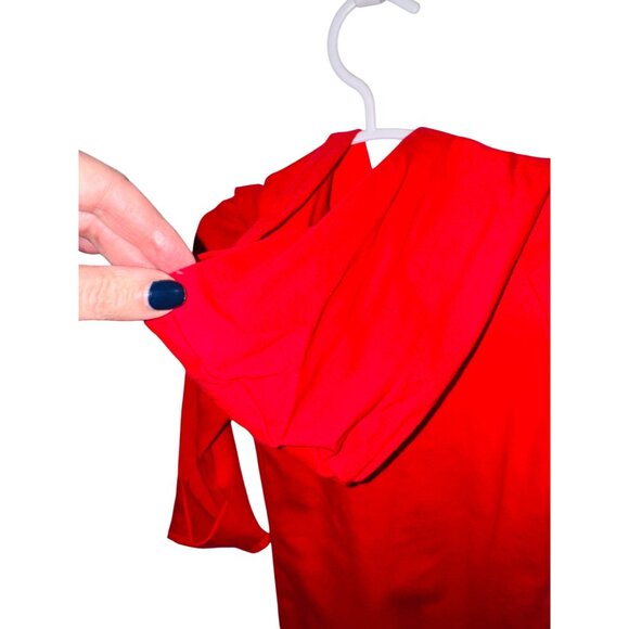 NWT Red Infant Hooded Christmas Gown 3-6 Mos Monag Cotton Sustainable Organic - Picture 5 of 7